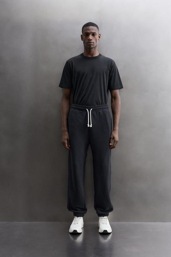 COTTON JOGGING TROUSERS - Navy blue de Zara - Imagen 0
