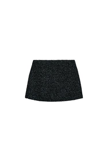 FALDA PANTALÓN ESTRUCTURA - Negro de Zara