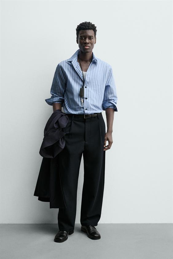 CAMISA RELAXED FIT RAYAS - 981 de Zara - Imagen 0