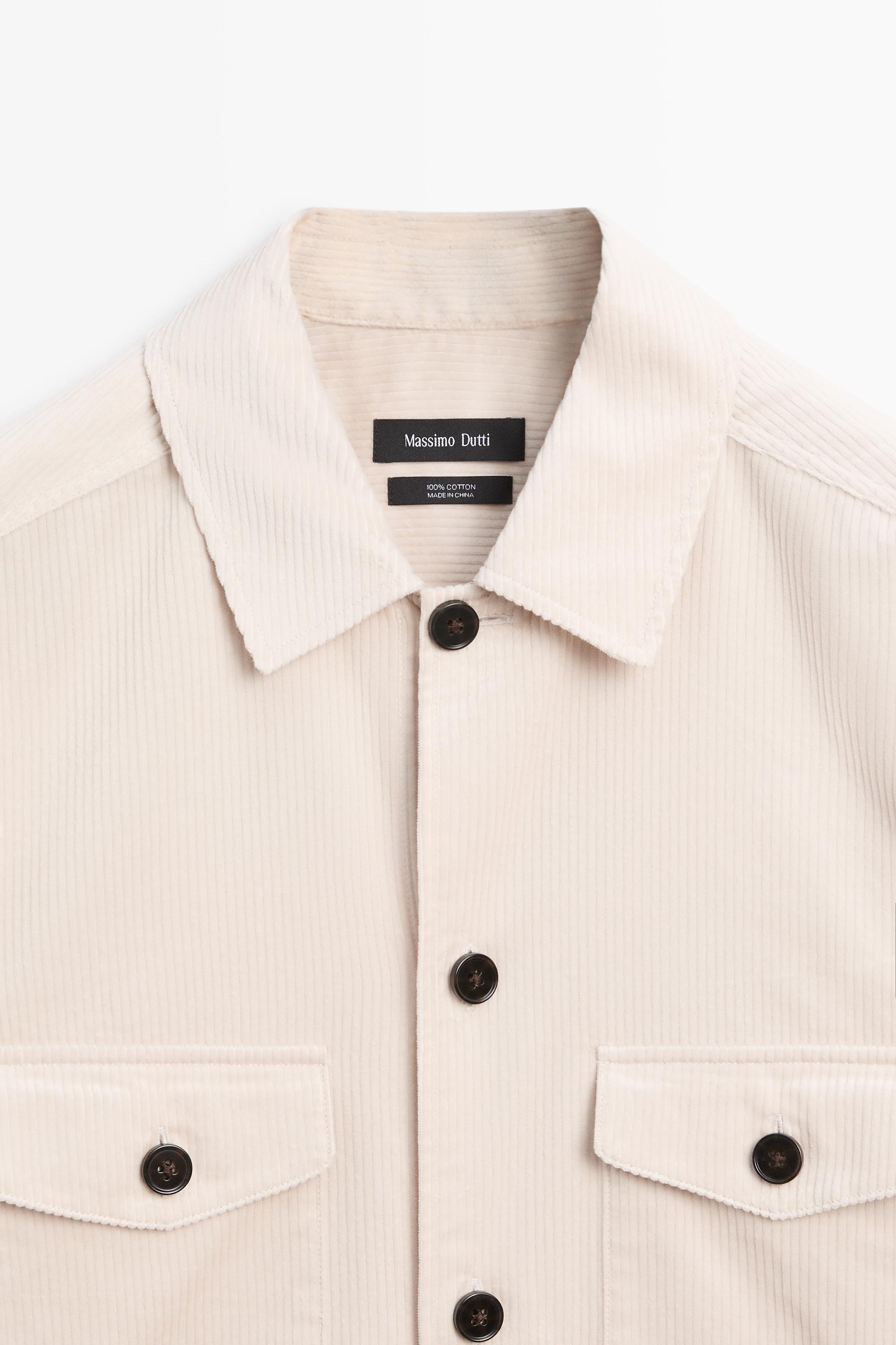 Surchemise détail poches en daim