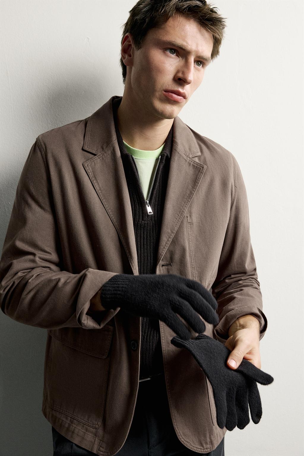 100% WOOL KNIT GLOVES