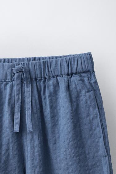 JUPE-CULOTTE VOLANT FLEURS BRODÉES - Bleu de Zara - Image 2