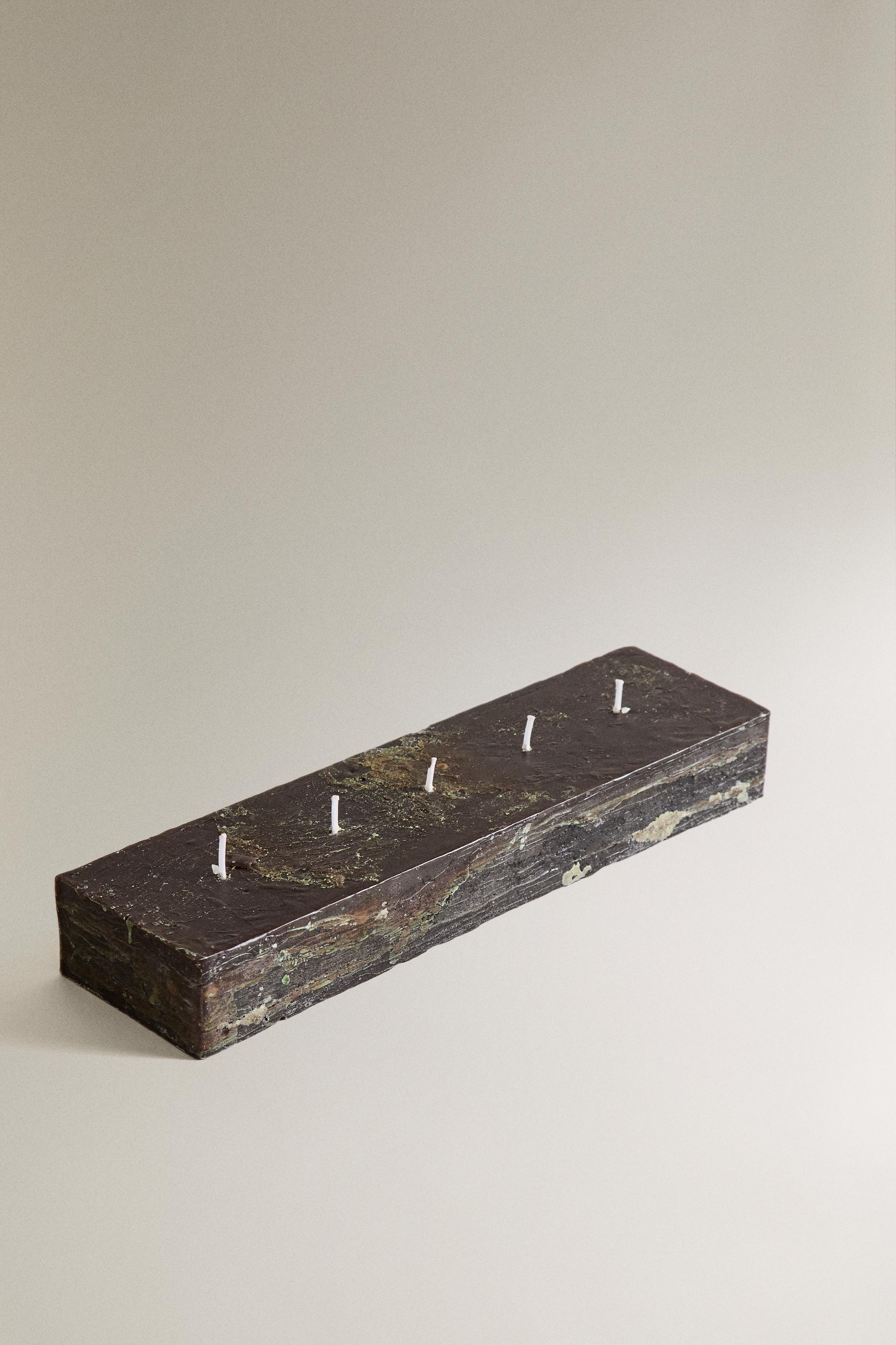 (850 G) RECTANGULAR AMBER VANILLA SCENTED CANDLE