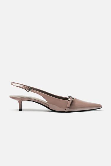 Zara BUCKLED SLINGBACK SHOES - Mauve