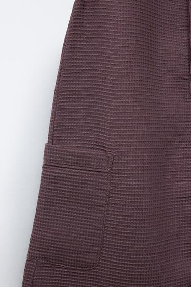 COMBINAISON LONGUE WAFFLE - Bordeaux de Zara - Image 3