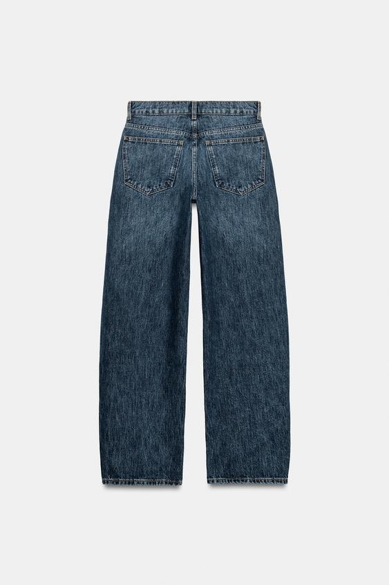 ZW COLLECTION CURVED STRAIGHT MID-WAIST JEANS - Blue by Zara - Image 7