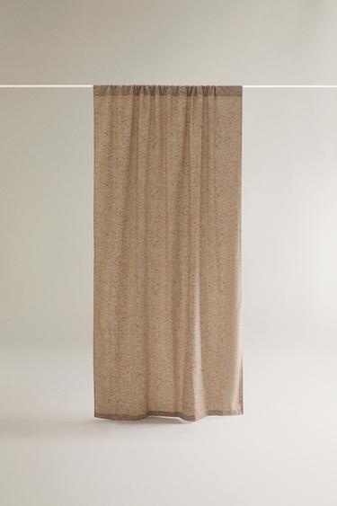 RIDEAU FLEURI OPACITÉ MOYENNE - Beige clair de Zara - Image 0