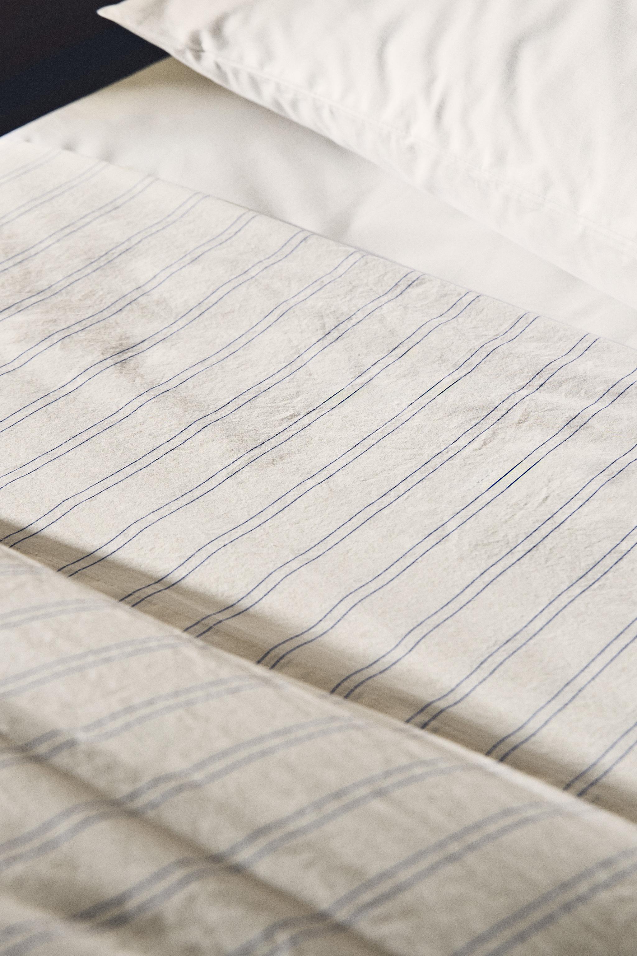 DOUBLE STRIPE COTTON FLAT SHEET