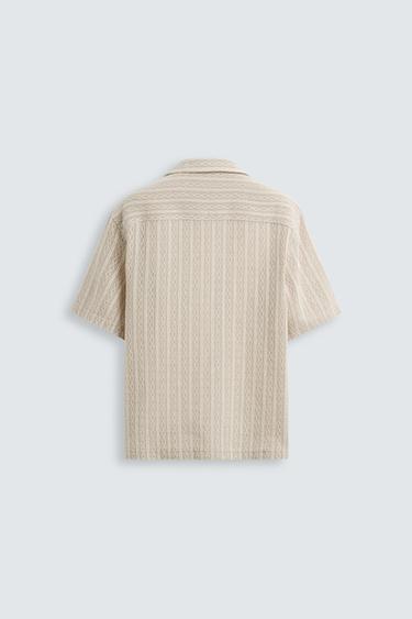 CHEMISE JACQUARD GÉOMÉTRIQUE - Écru de Zara - Image 6