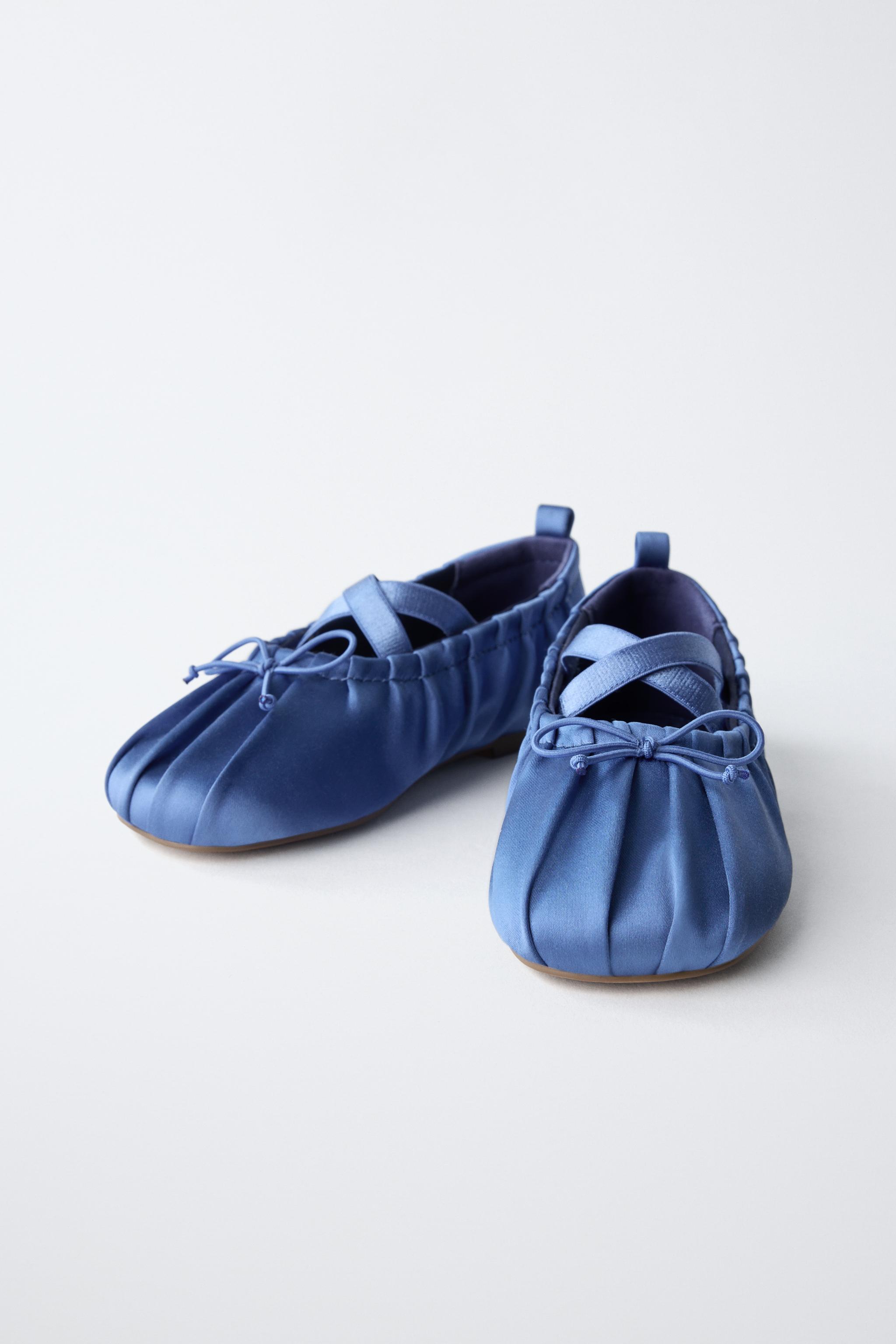 Обувь Zara SATIN-EFFECT BALLET FLATS — фото 4