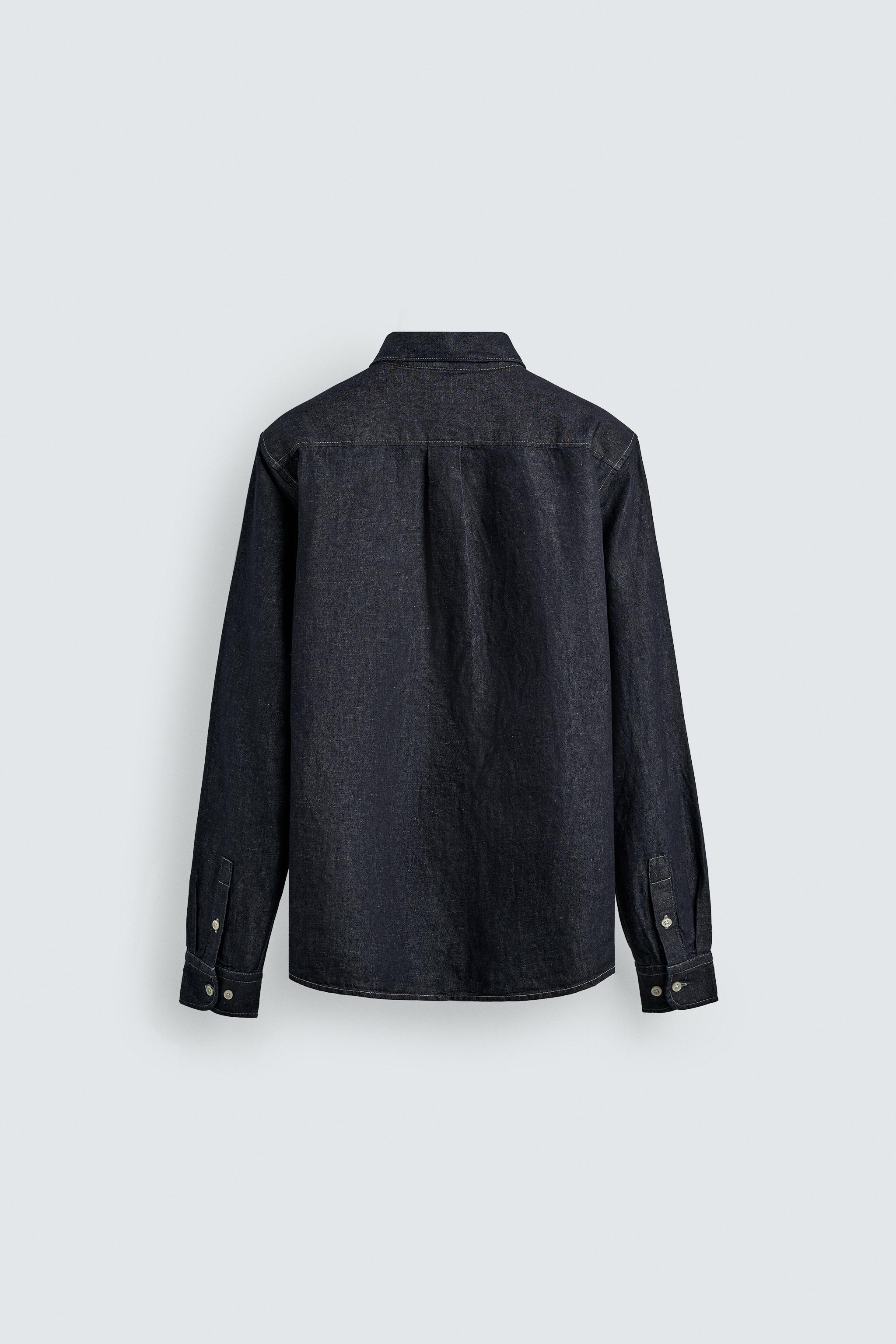 LIGHTWEIGHT COTTON - LINEN DENIM SHIRT