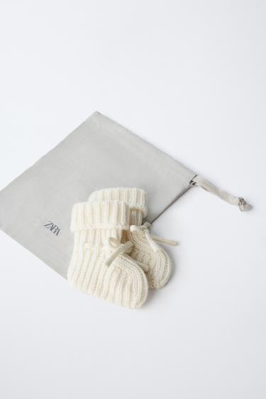 CASHMERE BOOTIES - Ecru White by Zara - Image 1