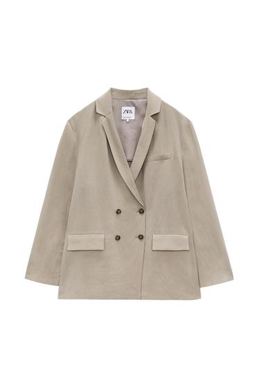 OVERSIZE LINEN BLAZER