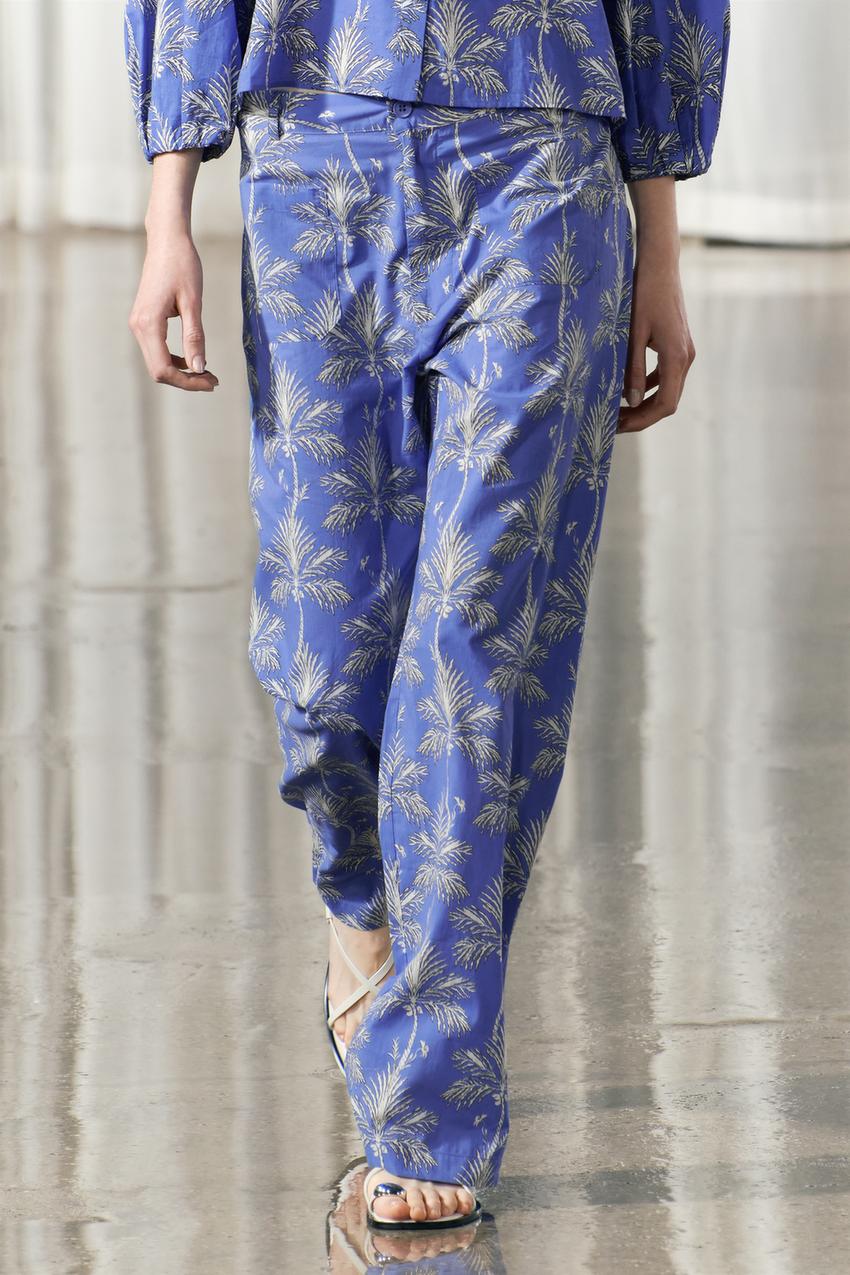 ZW COLLECTION PRINTED PANTS - Blue