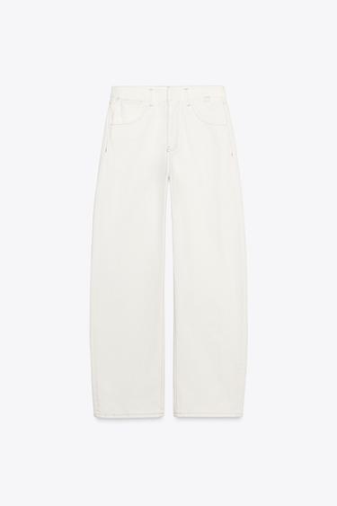 TRF CURVE HIGH-WAIST JEANS - Oyster-white by Zara - Image 6