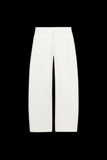 JEANS TRF CURVE TIRO ALTO - Blanco roto de Zara - Imagen 0