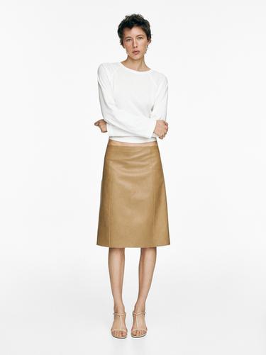 Sandale à brides talon midi - Écru de Zara