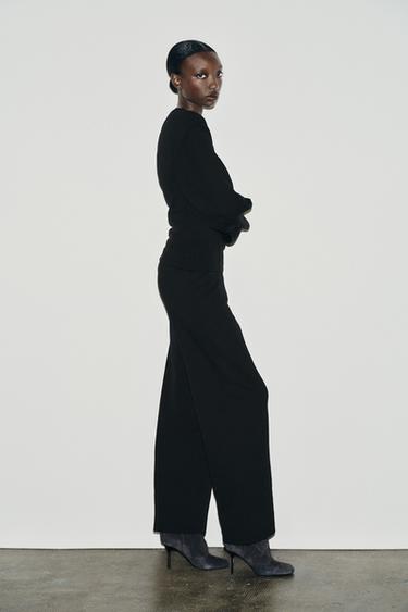 INTERLOCK JUMPER WITH DARTS - Black by Zara - Image 2
