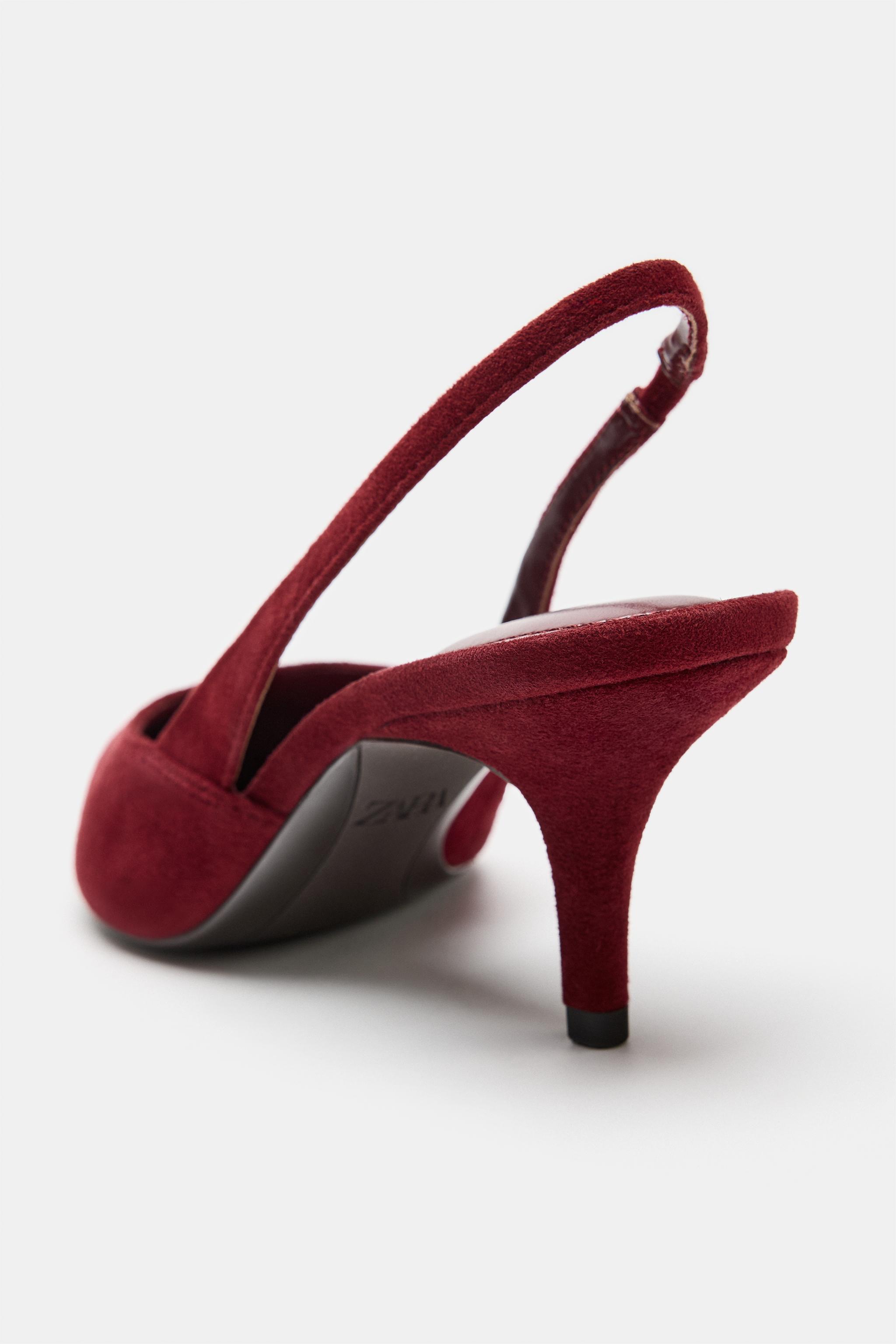 SUEDE SLINGBACK HEELS