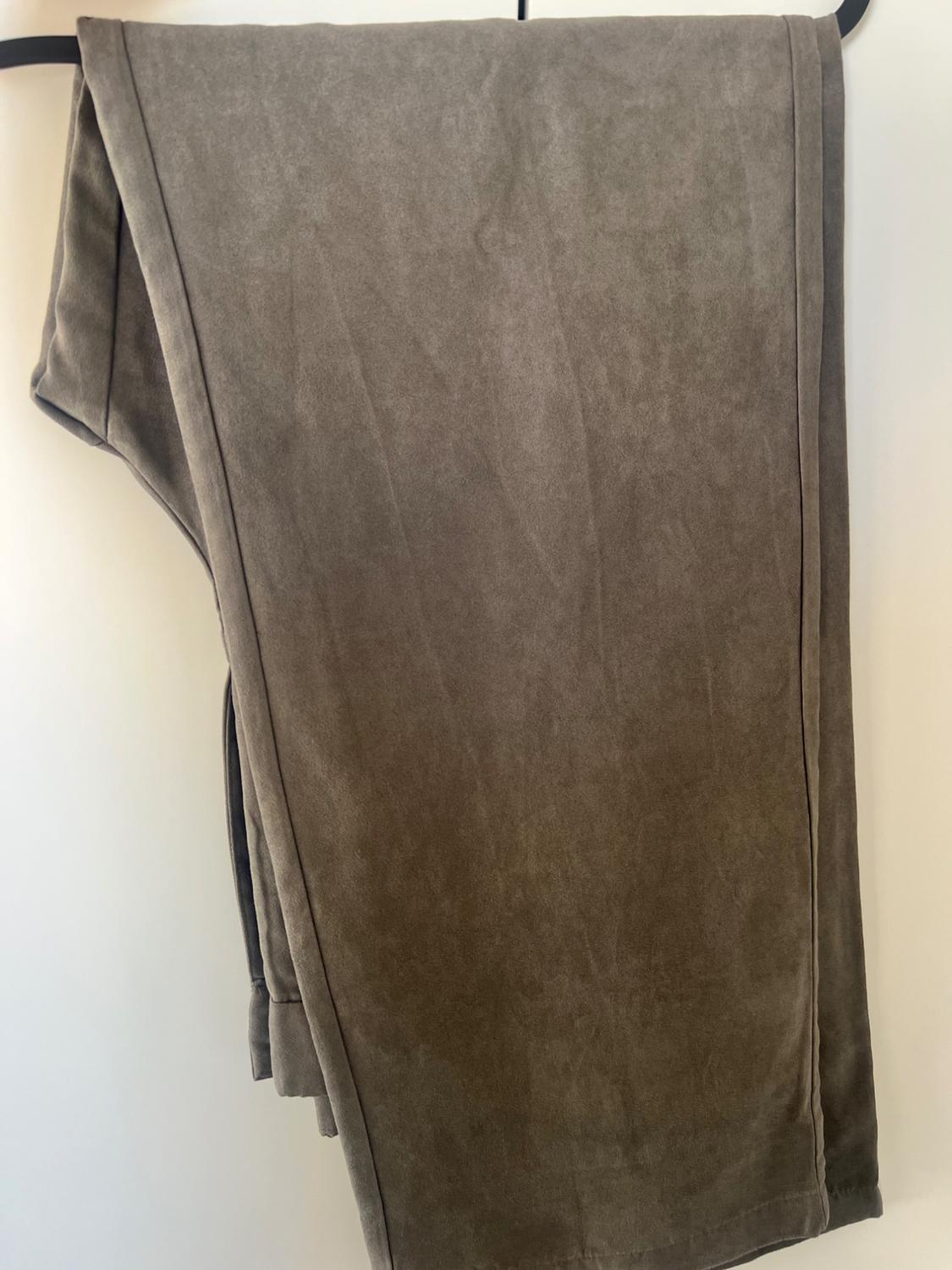 FAUX SUEDE STRAIGHT-LEG TROUSERS - Image 3