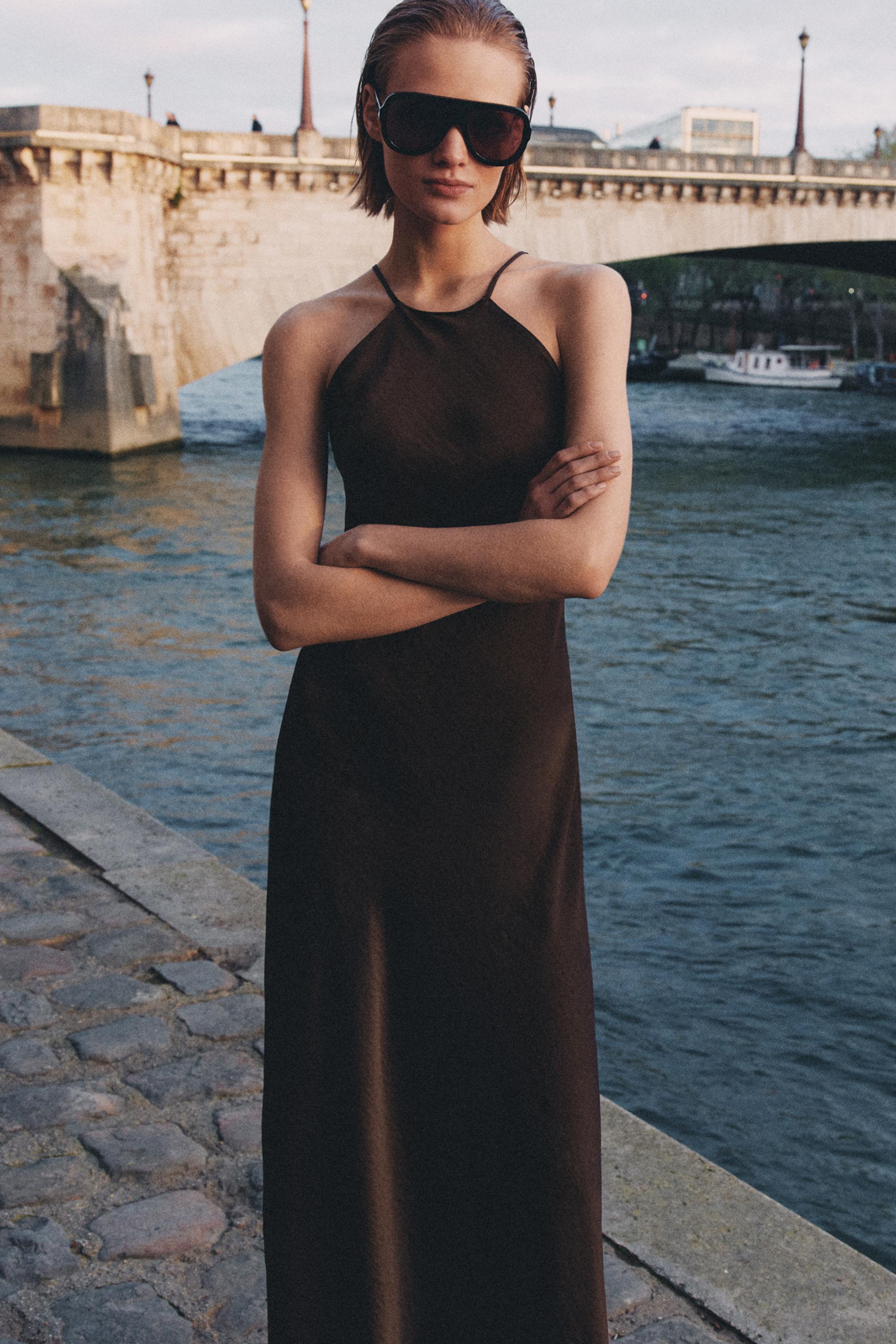 ZW COLLECTION HALTER SATEN ELBİSE