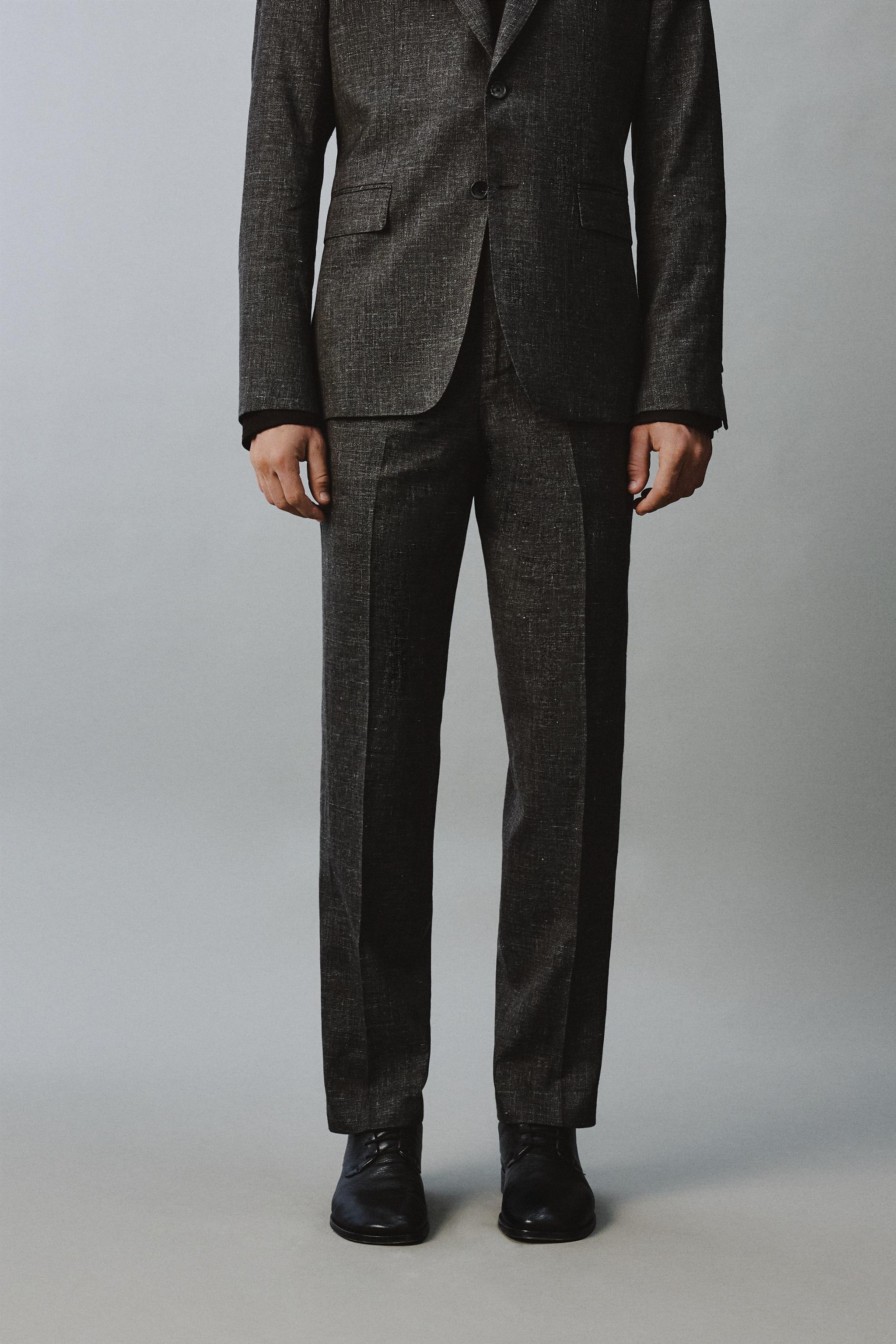 PANTALON REGULAR FIT DE COSTUME STRUCTURÉ