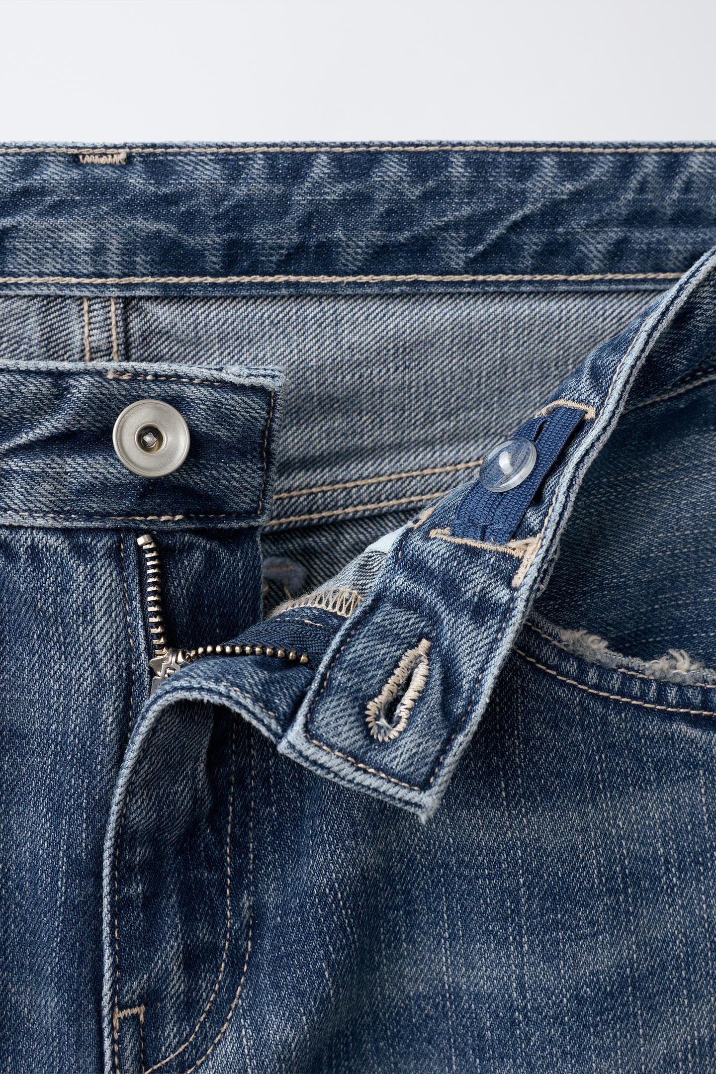 Детские джинсы Zara Barrel, цвет: Синий — фото 4