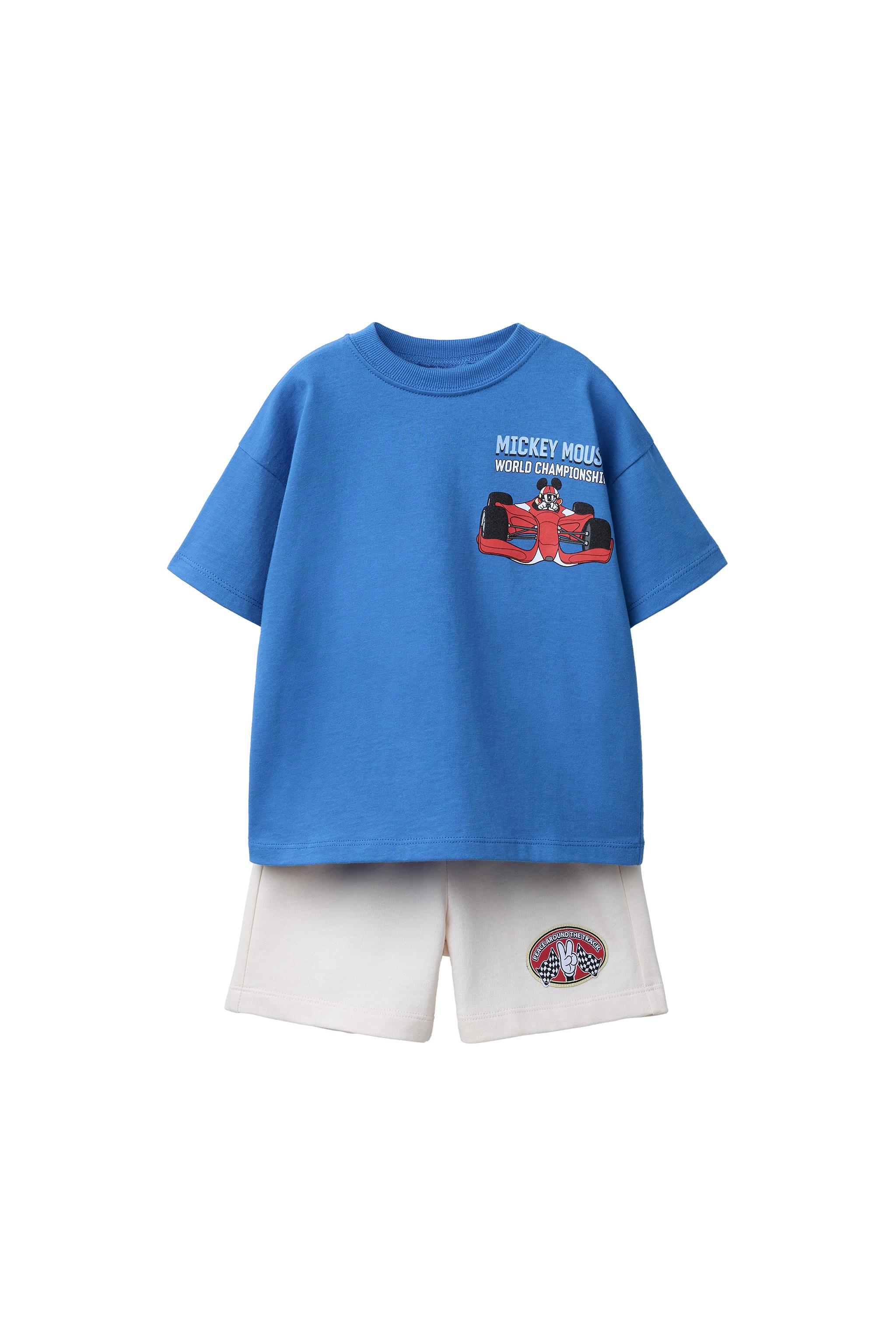 MICKEY MOUSE © DISNEY T-SHIRT & BERMUDA JOGGING SET - Ecru | ZARA