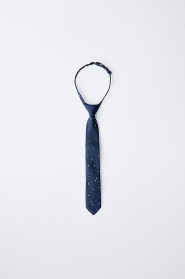 CRAVATE IMPRIMÉE À POIS - Bleu de Zara