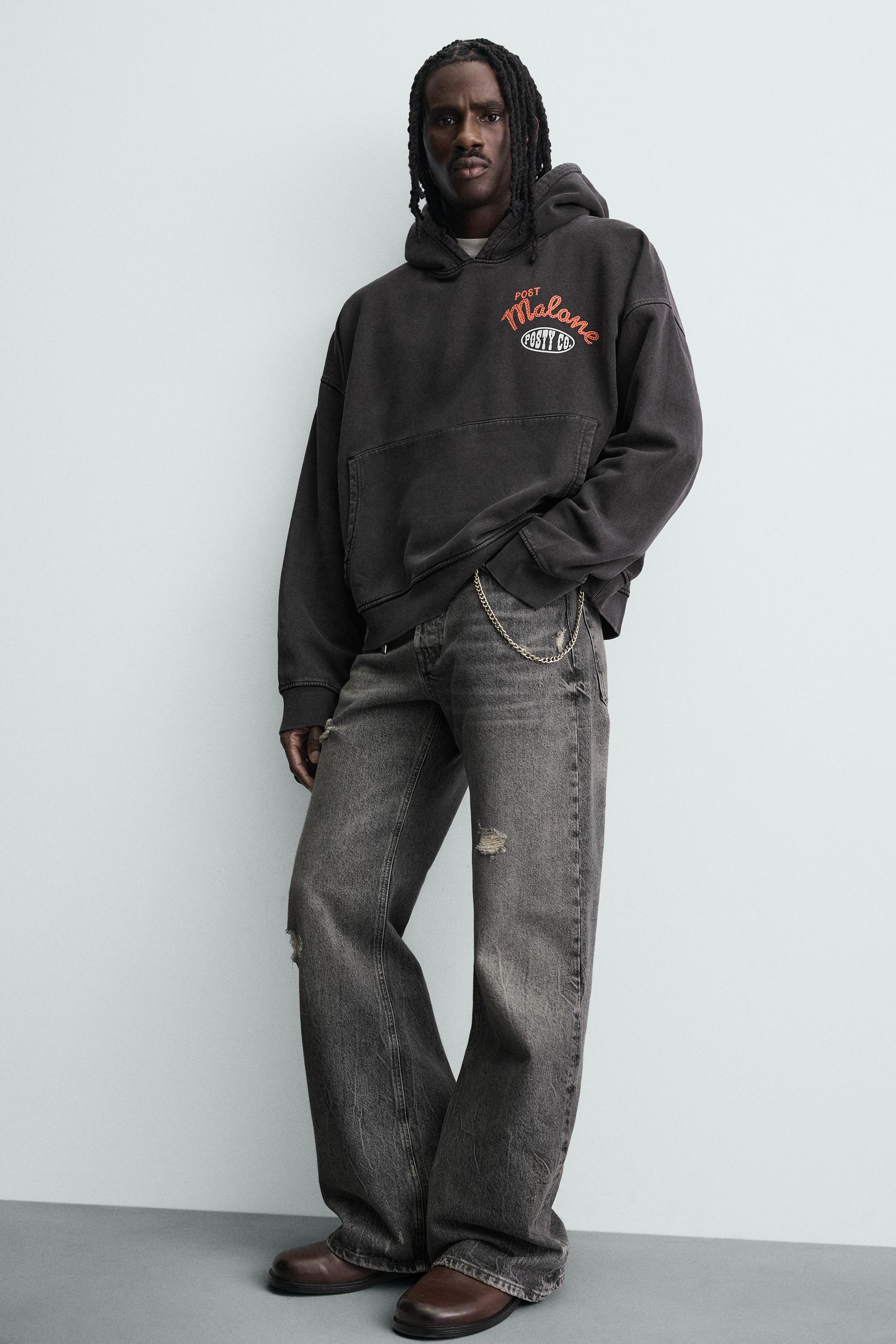 POST MALONE™ GRAPHIC HOODIE - Black | ZARA South Africa