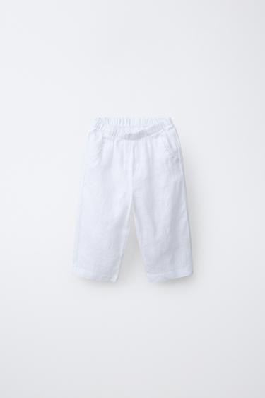 PANTALON 100% LIN - Blanc de Zara - Image 0