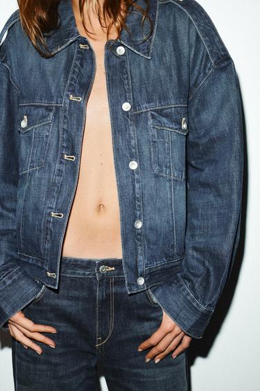TRF TAB DENIM JACKET - Navy blue by Zara