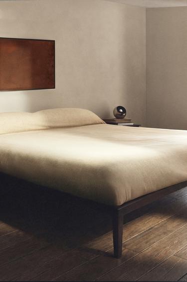 CAPA DE EDREDOM DE CETIM COM ESTAMPADO TEXTURA - Bege da Zara