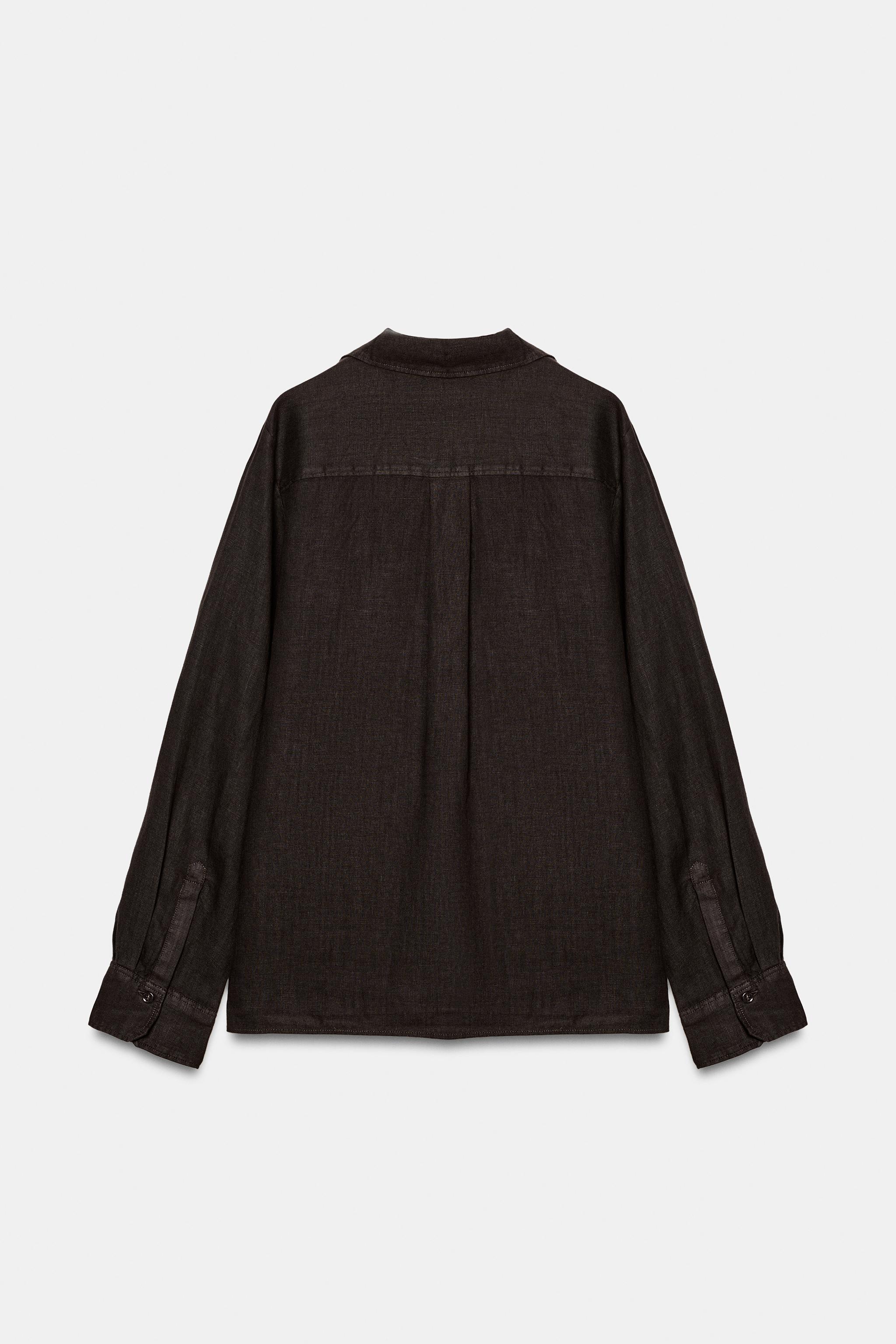 ZW COLLECTİON KETEN CEPLİ GÖMLEK - Görsel 3