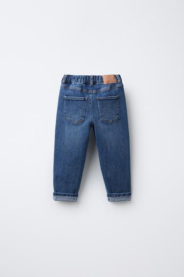 COMFORT BAGGY DENIM TROUSERS - Mid-blue by Zara - Image 1