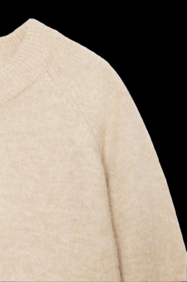 PULLOVER AUS WOLLE UND ALPAKA - Cremefarben von Zara