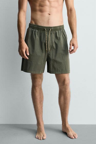 MAILLOT DE BAIN LONG EFFET DÉLAVÉ - Kaki de Zara - Image 2