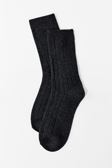 베이식 리브드 삭스 - Zara 그레이