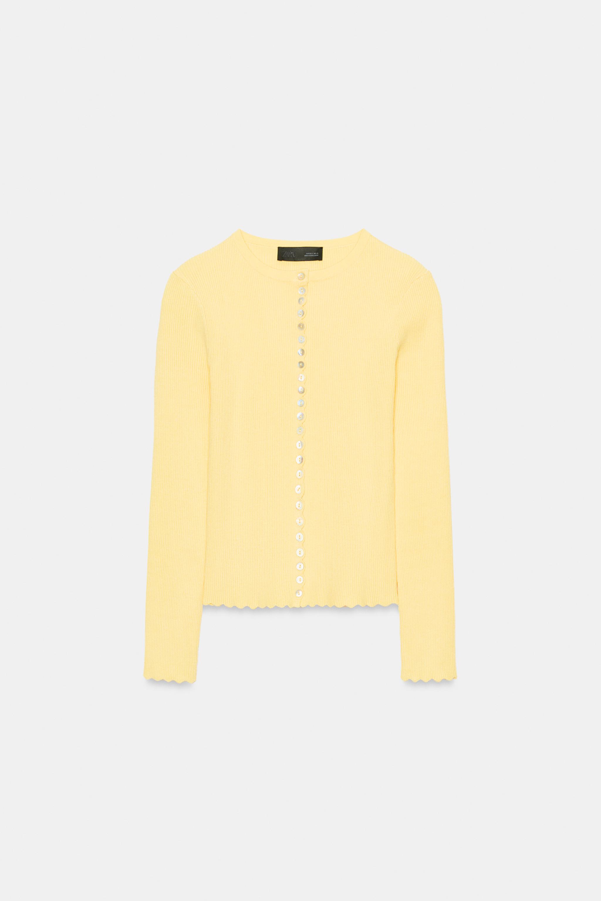 リブニットカーディガン - ホワイト | ZARA Japan / 日本