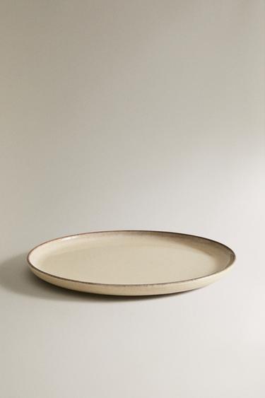 ASSIETTE PLATE GRÈS - Écru clair de Zara - Image 1