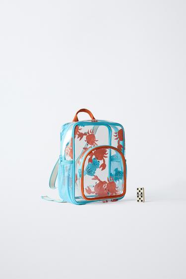 CRAB VINYL BACKPACK - Blue by Zara
