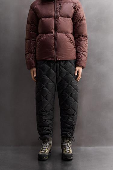 100% FEATHER SKI PUFFER TROUSERS - Black by Zara