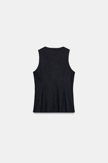 CHALECO RAYAS - Gris oscuro de Zara