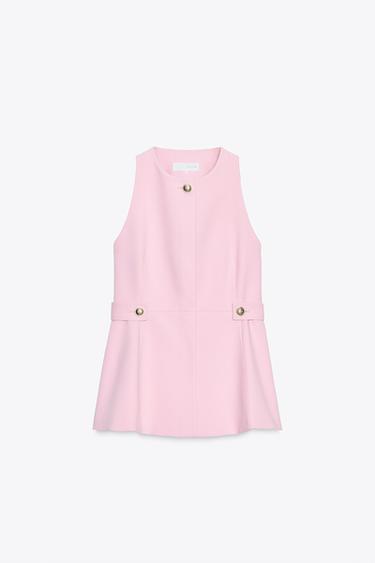 CHALECO PEPLUM - Rosa de Zara