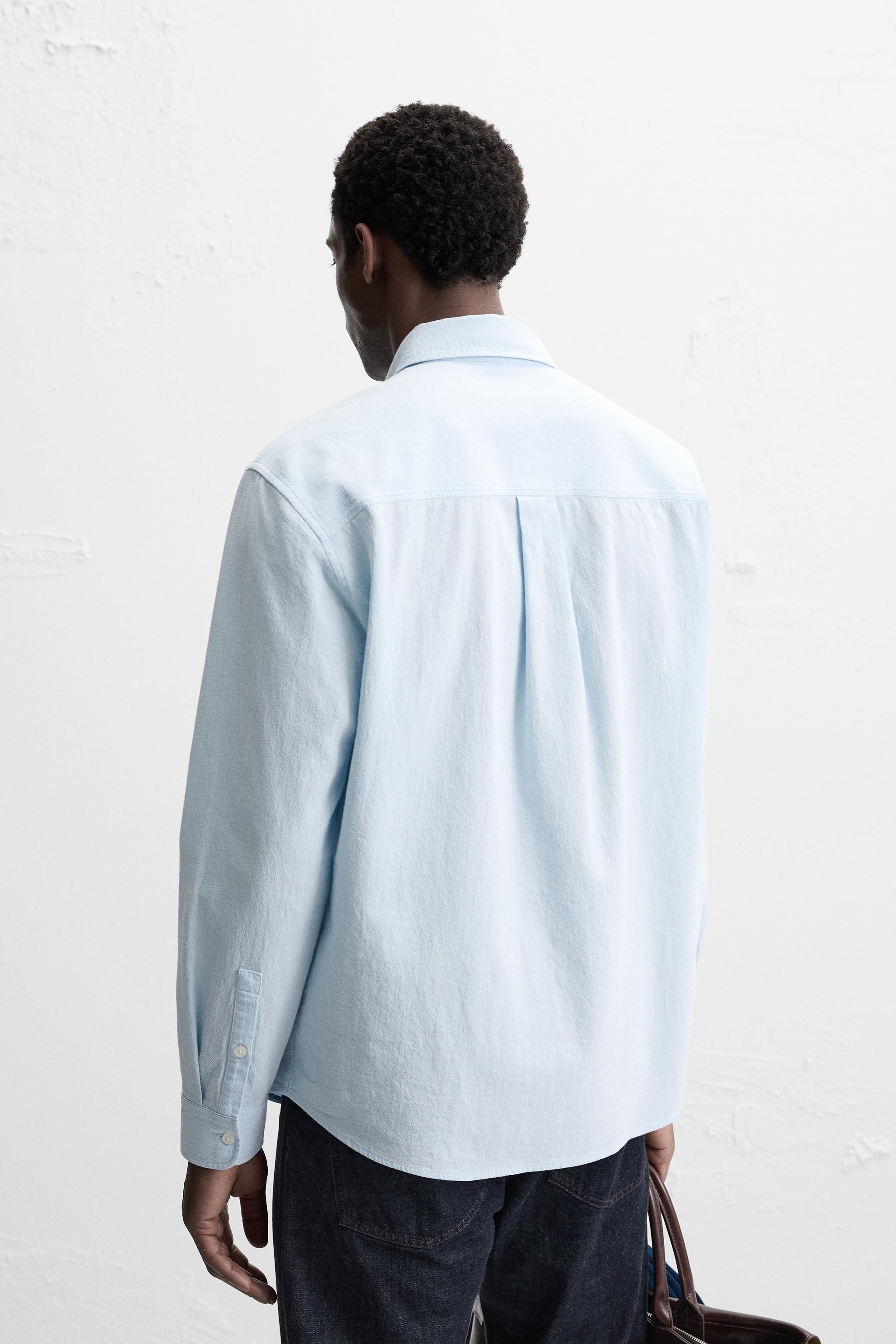 TEXTURED JACQUARD SHIRT - Navy blue | ZARA United States