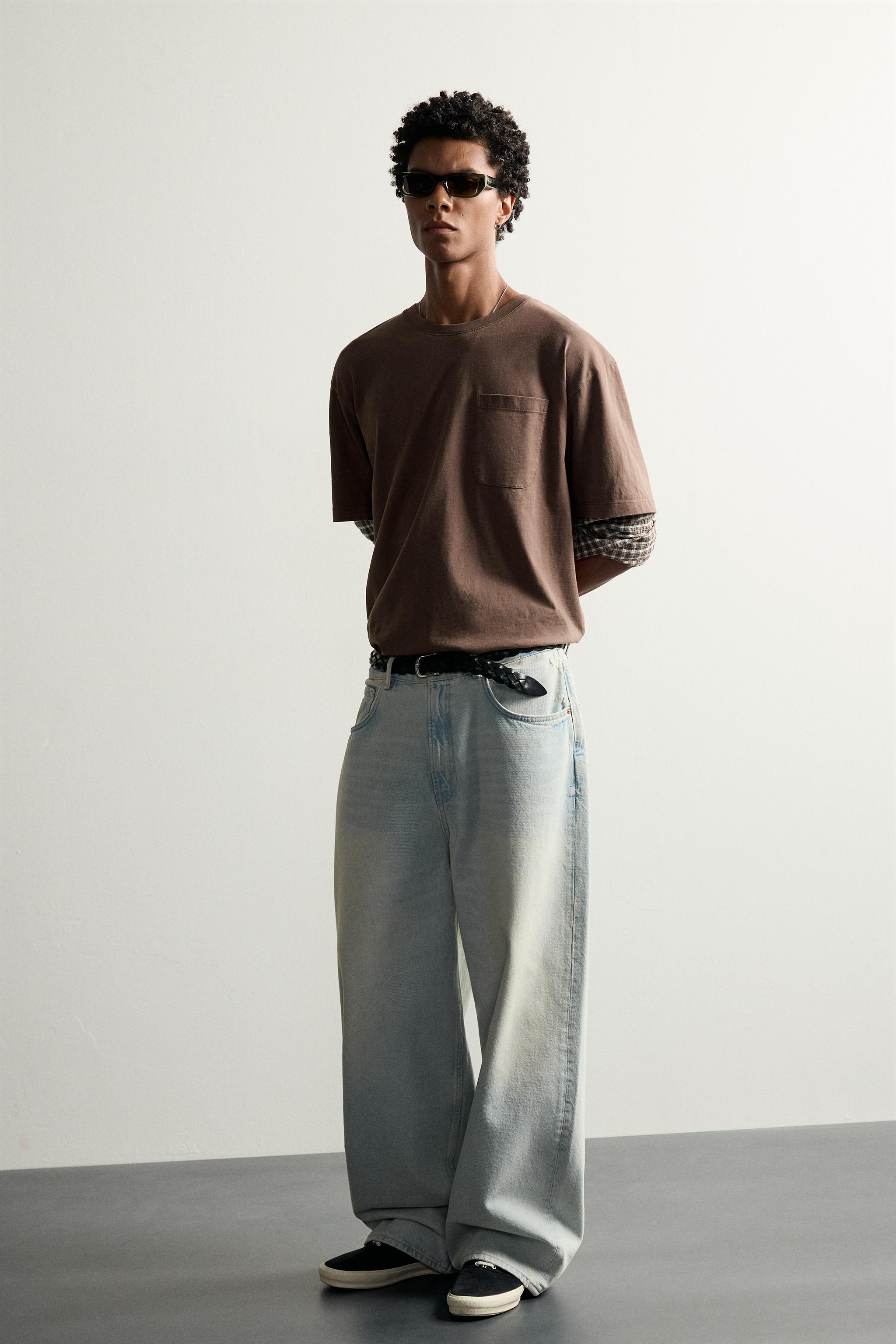 PLAID LAYERED-EFFECT SLEEVE T-SHIRT