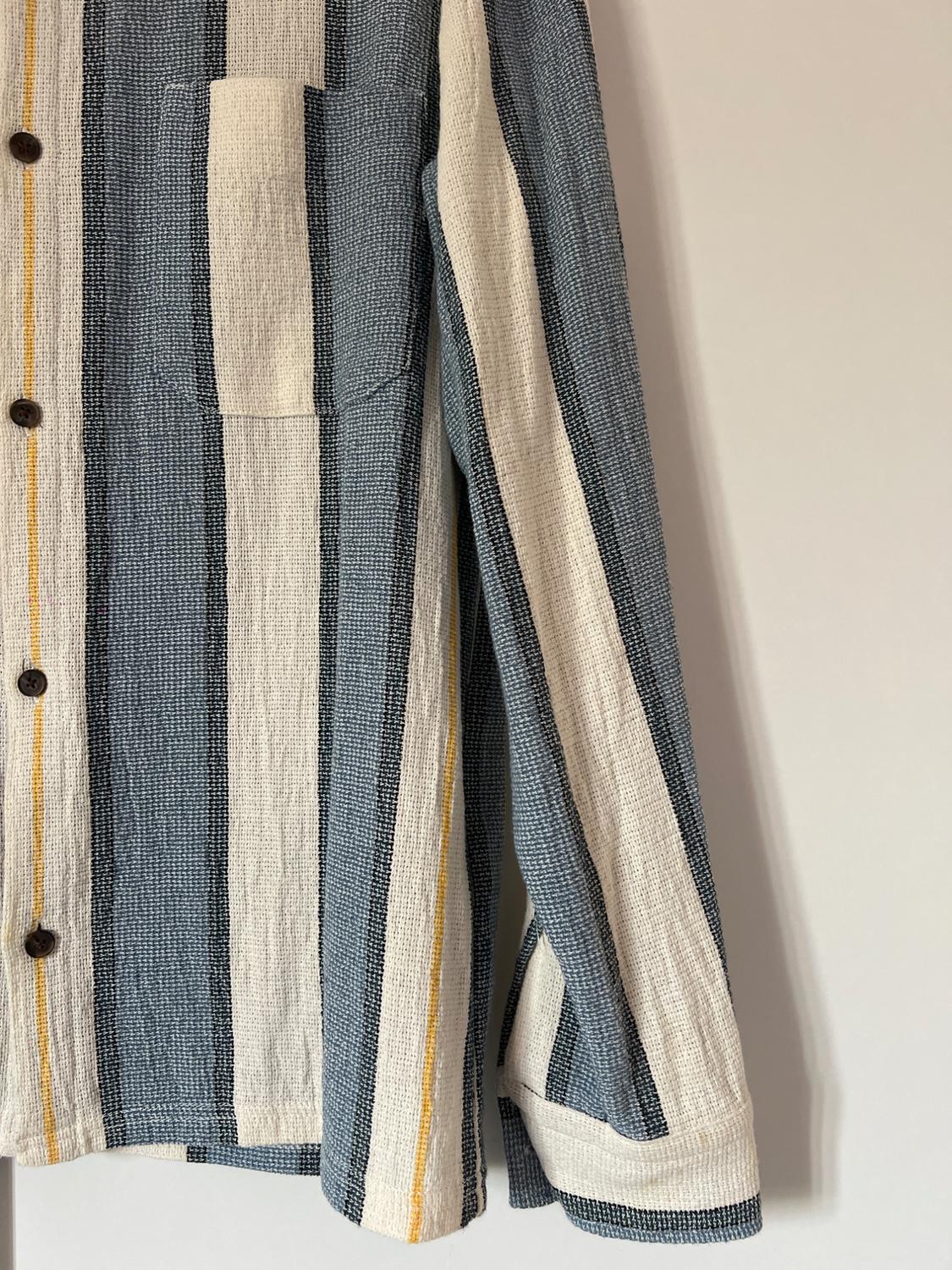 STRIPED TEXTURED OVERSHIRT - Image 2