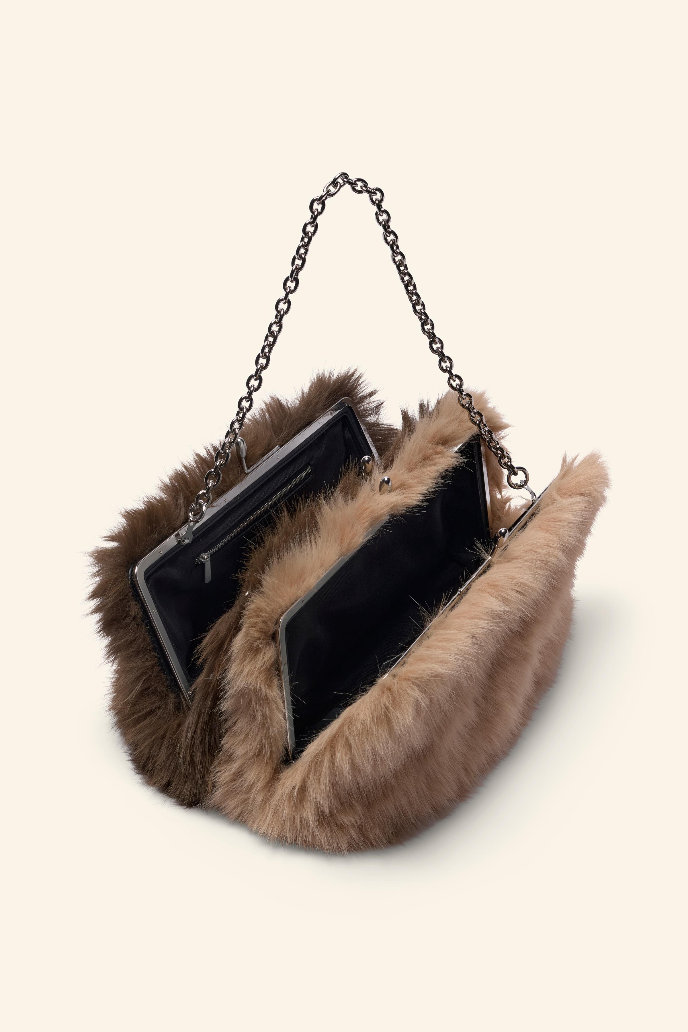 LIMITED EDITION FAUX FUR HANDBAG Multicoloured ZARA United Kingdom