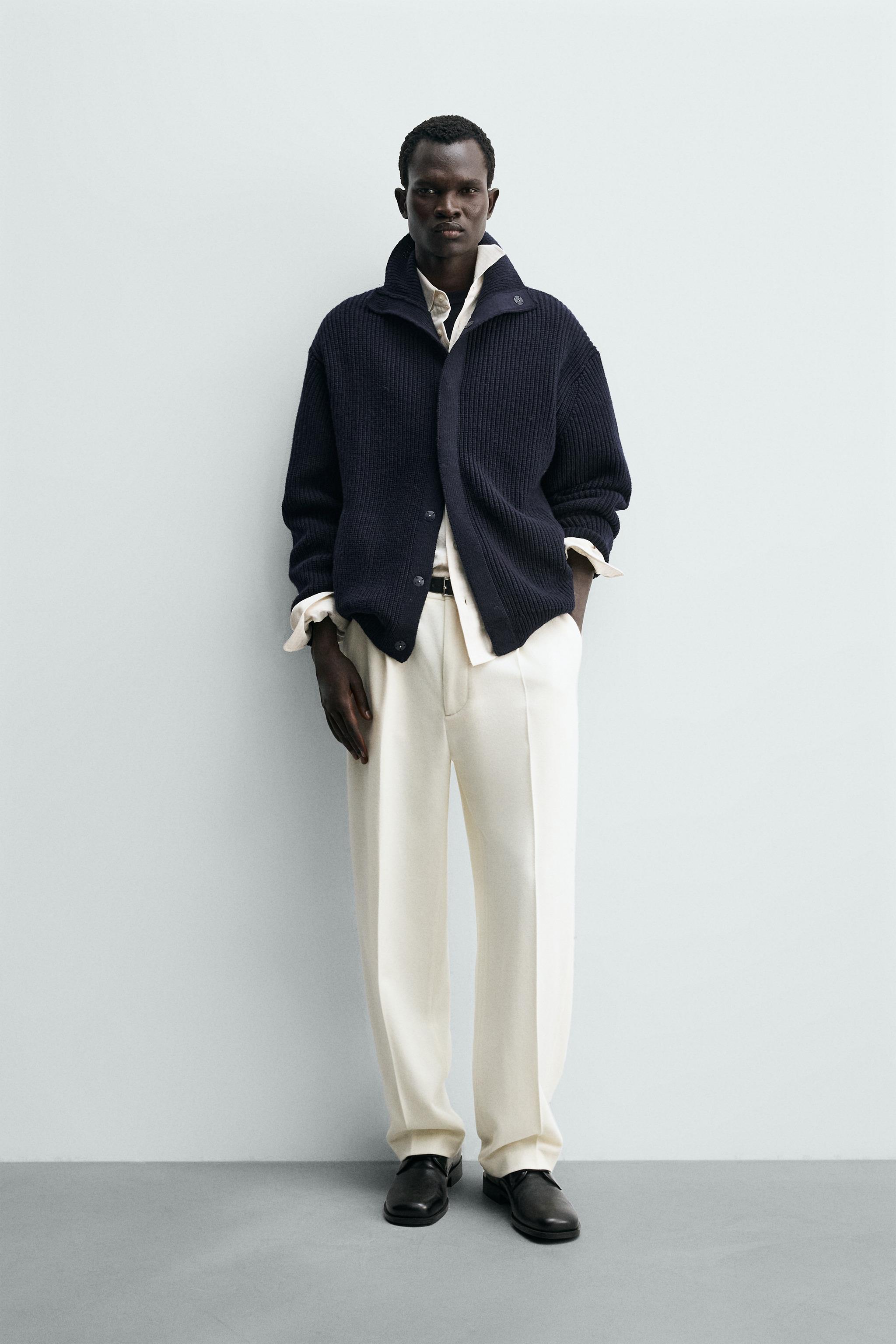 裏編みニットジャケット - ダークネイビーブルー | ZARA Japan / 日本