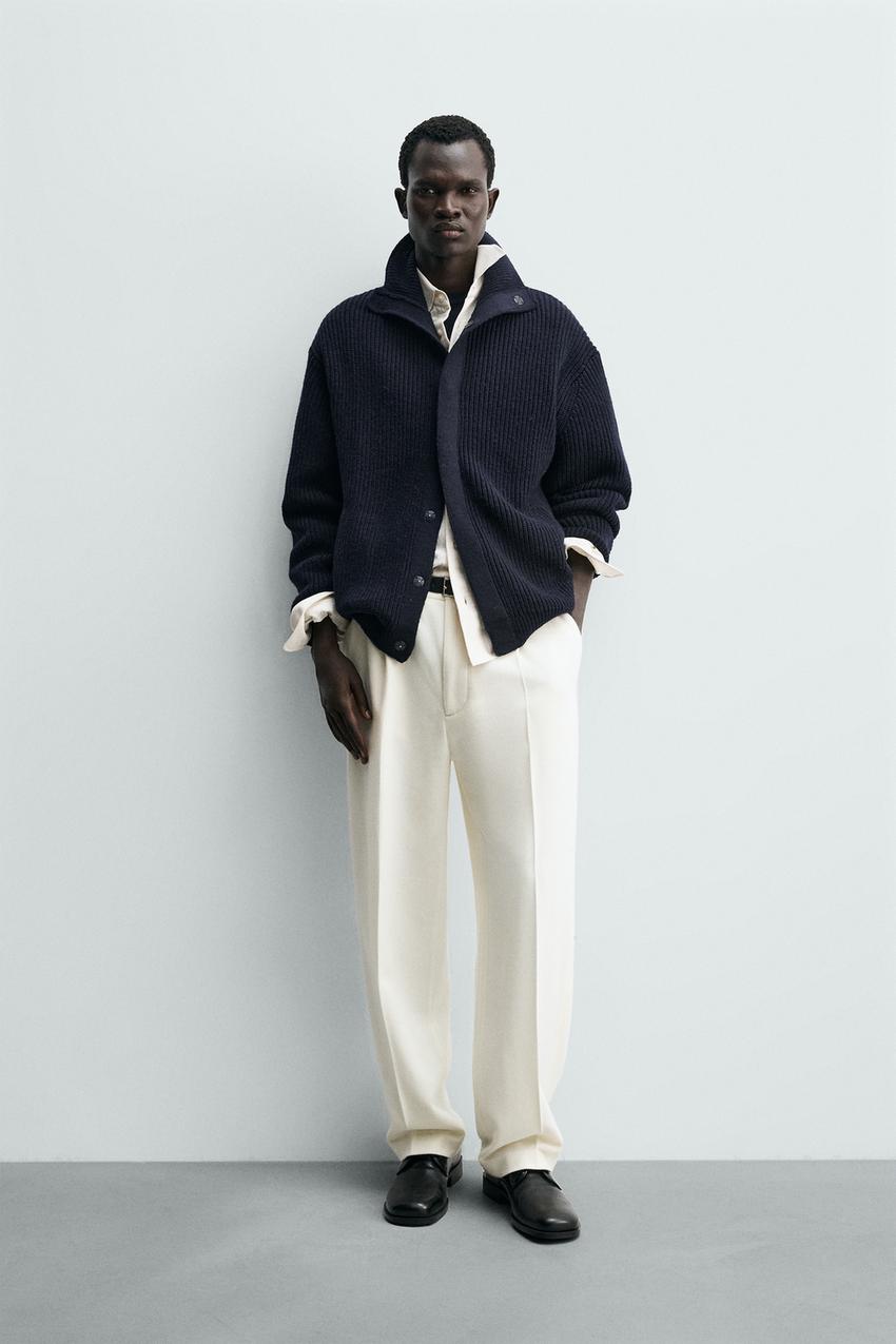 裏編みニットジャケット - ダークネイビーブルー | ZARA Japan / 日本